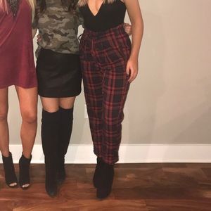 plaid free people pants